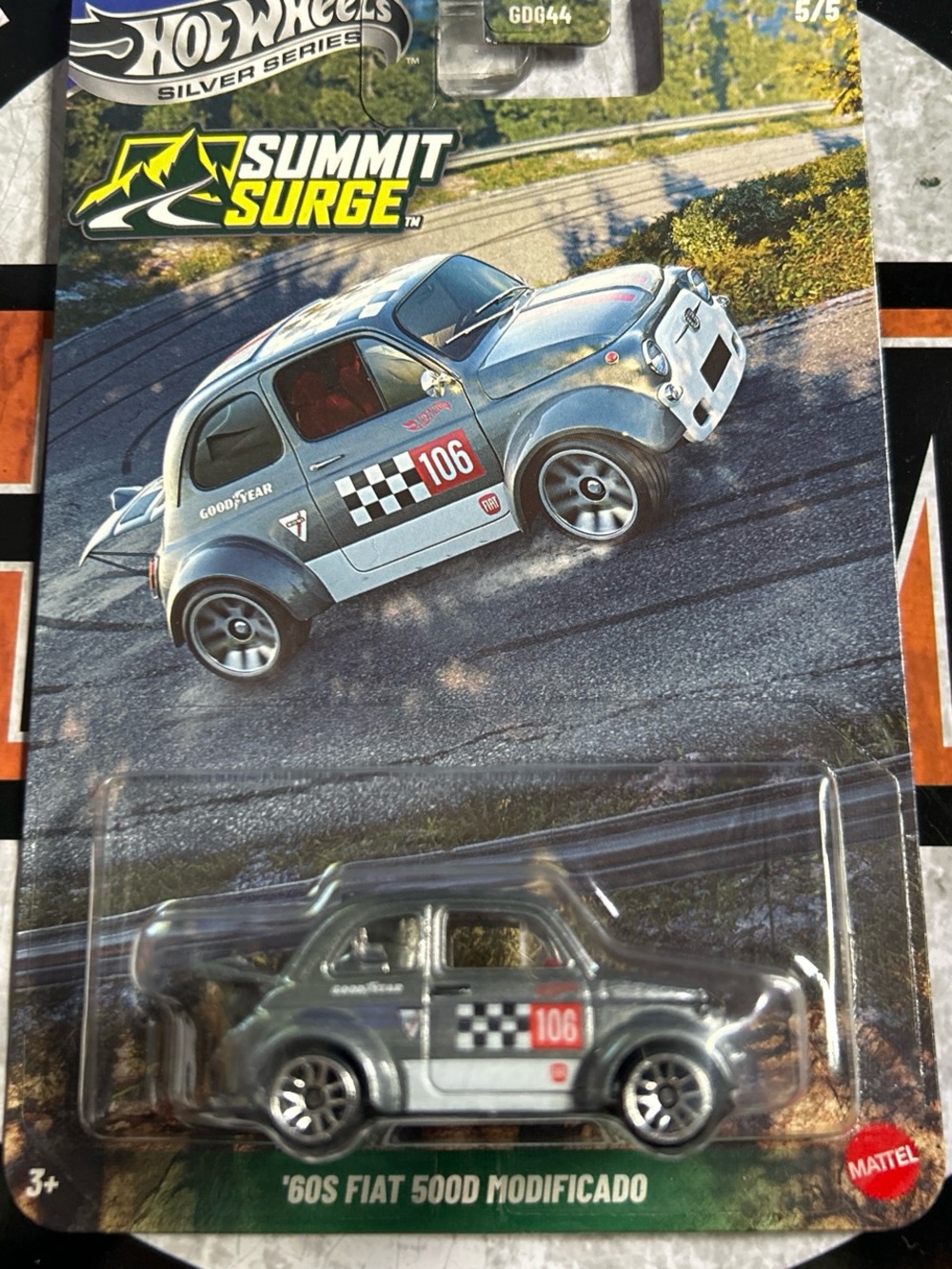 Hot Wheels '60s Fiat 500D Modificado - Metallic Gray Race Car